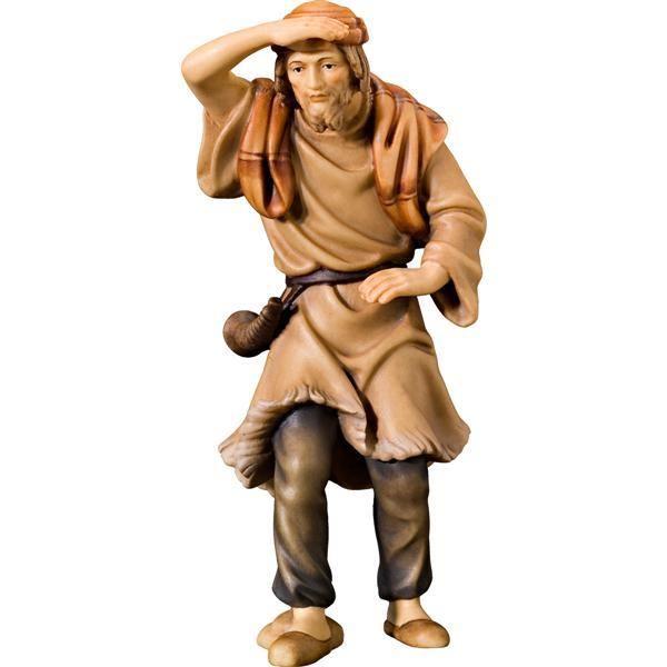 A-Hirt schauend Krippenfigur in Color