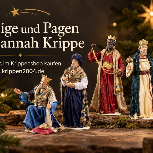 Könige, Treiber und Pagen der Hannah Ankleidekrippe von Heide