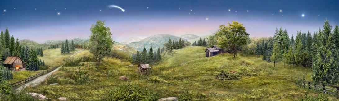 Heimatliche Bergweihnacht -Hintergrundbild