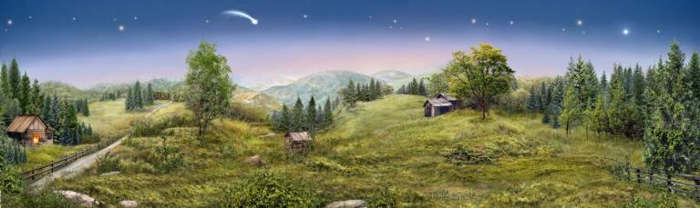 Heimatliche Bergweihnacht -Hintergrundbild