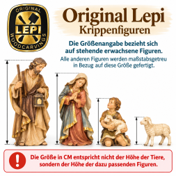 Lepi Krippenfiguren mit Größenvergleich