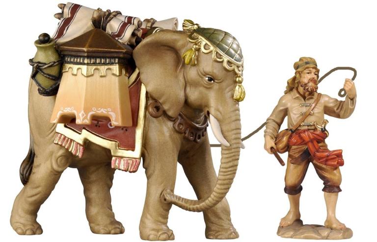 KO Treiber mit Elefant mit Gepäck- Color- Bemalt-8010511_80