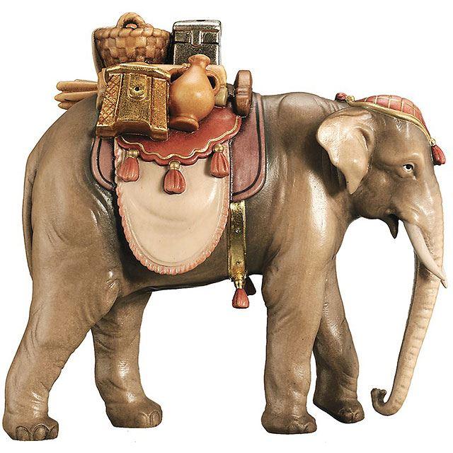 Elefant mit Gepäck - Tiroler Bauernkrippe