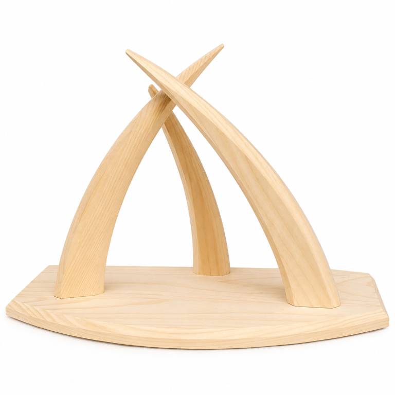Moderner Leonardo Krippenstall aus Fichtenholz mit Sternform