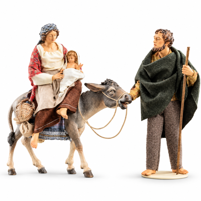 Flucht nach Ägypten Hannah mit Maria Josef Jesuskind und Esel