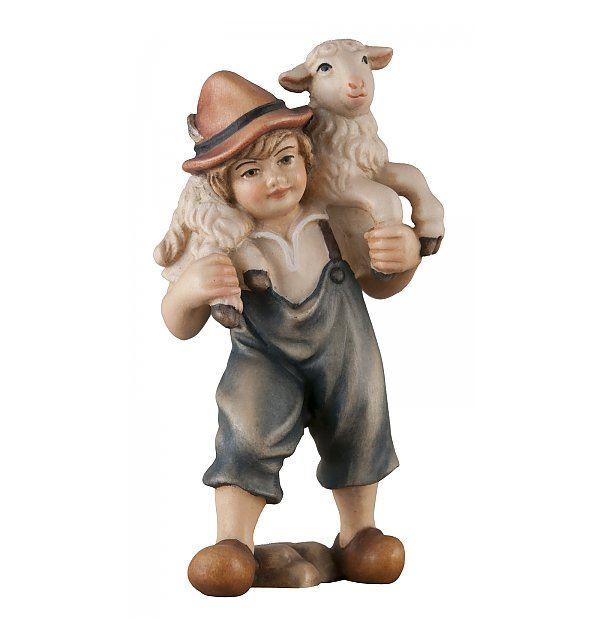 Hirtenjunge mit Schäfchen auf Schulter -_2225008_color