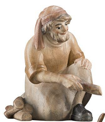 Hirt kniend am Lagerfeuer 795041-Pe