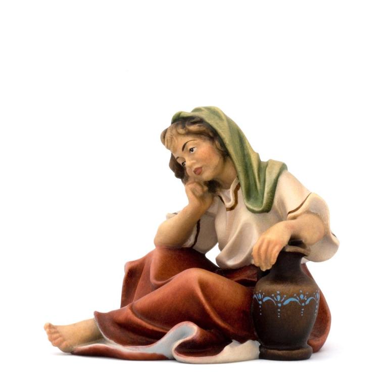 Frau sitzend mit Krug -color-nz