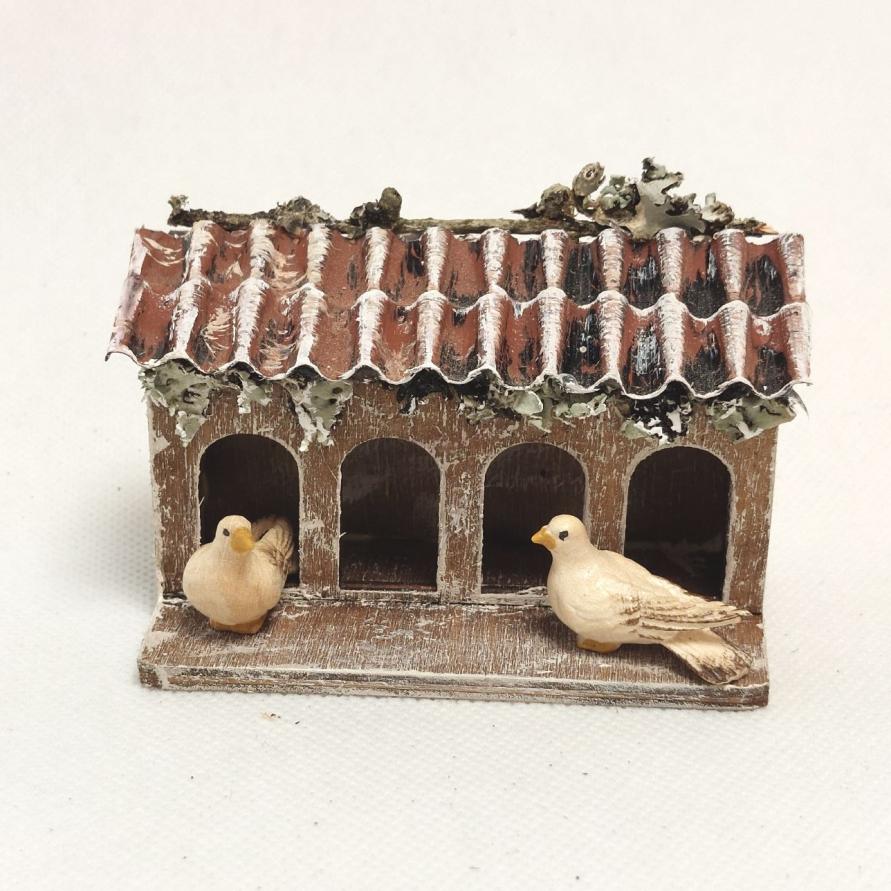 Taubenhaus- für Weihnachtskrippen-12