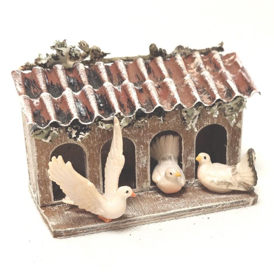 Taubenhaus- für Weihnachtskrippen-11