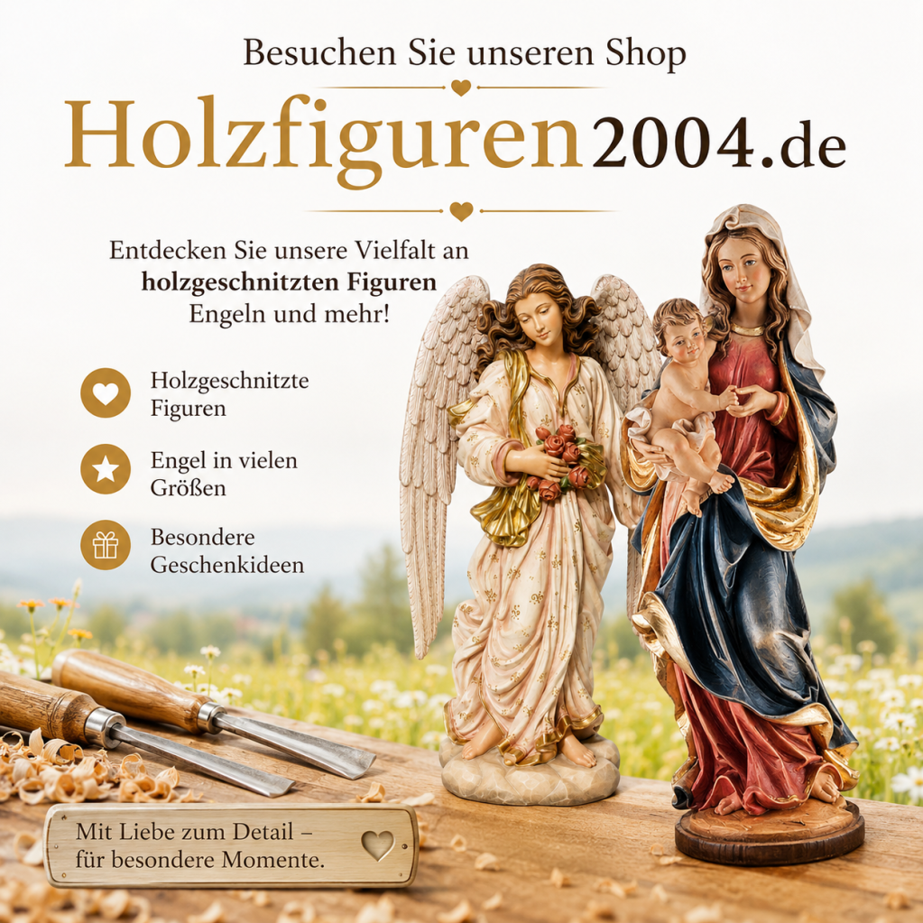 Holzgeschnitzte Figuren, Engel und Heiligenfiguren aus Holz – große Auswahl bei Holzfiguren2004