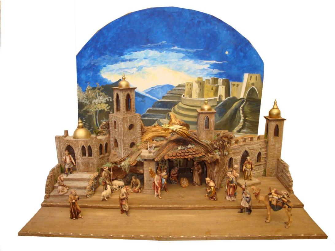 Stall Orientalisch mit Figuren von Günter Putz gefertigt