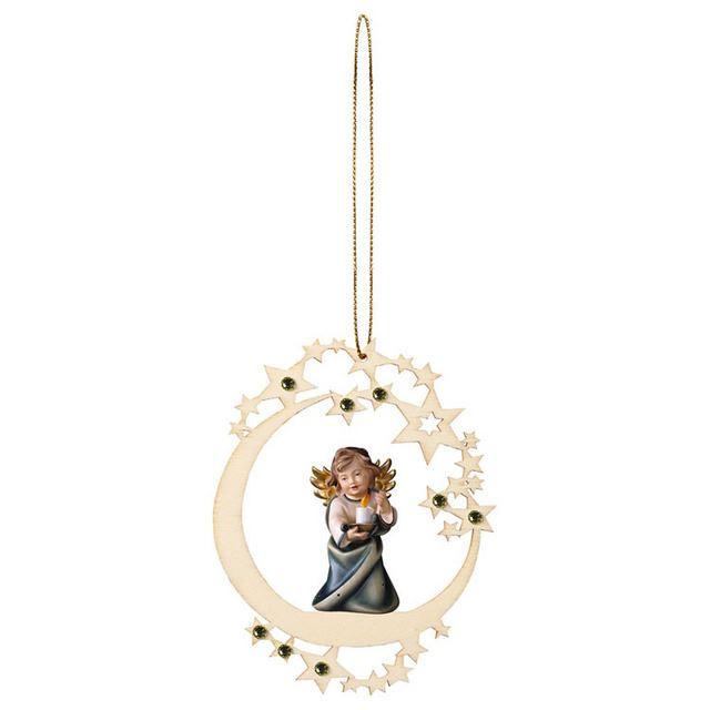 Herzengel mit Kerze - Mond Stern Crystal