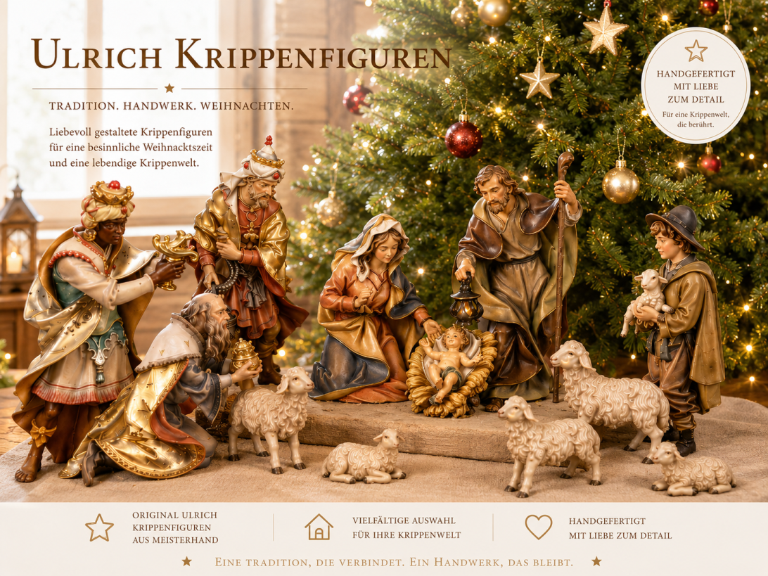 Original Ulrich Krippenfiguren für Weihnachtskrippen und Krippenlandschaften