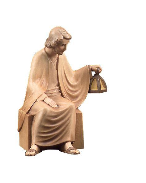 Josef sitzend mit Laterne - Venezianische Krippe