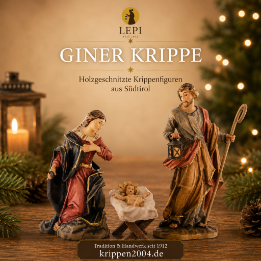Giner Krippe mit Bodenplatte von Lepi für die Weihnachtskrippe