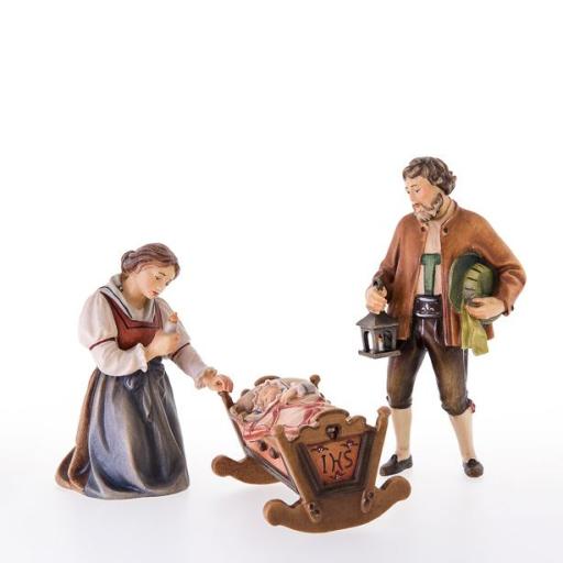 -Hl. Familie 3-teilig S3B- Color-Bemalt