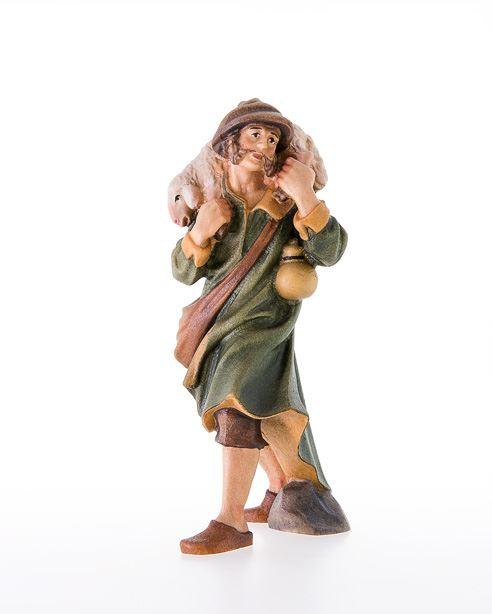 Lepi Krippe Hirt mit Schaf am Rücken