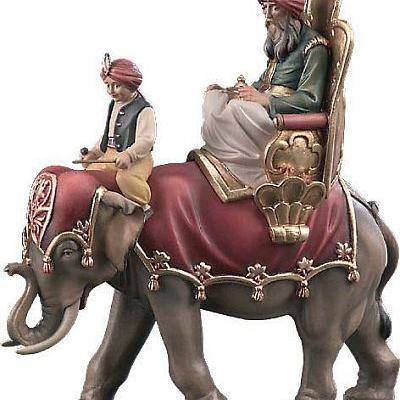 König Balthasar mit Elefant und Treiber -10175-96B