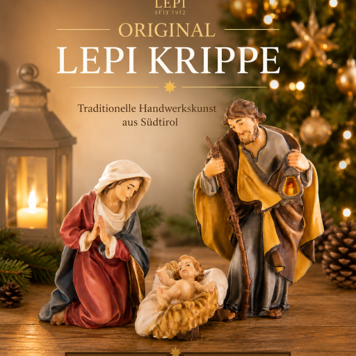 Original Lepi Heilige Familie holzgeschnitzt