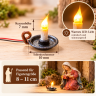 Miniatur-LED-Kerze mit Maßangaben für Krippenbau