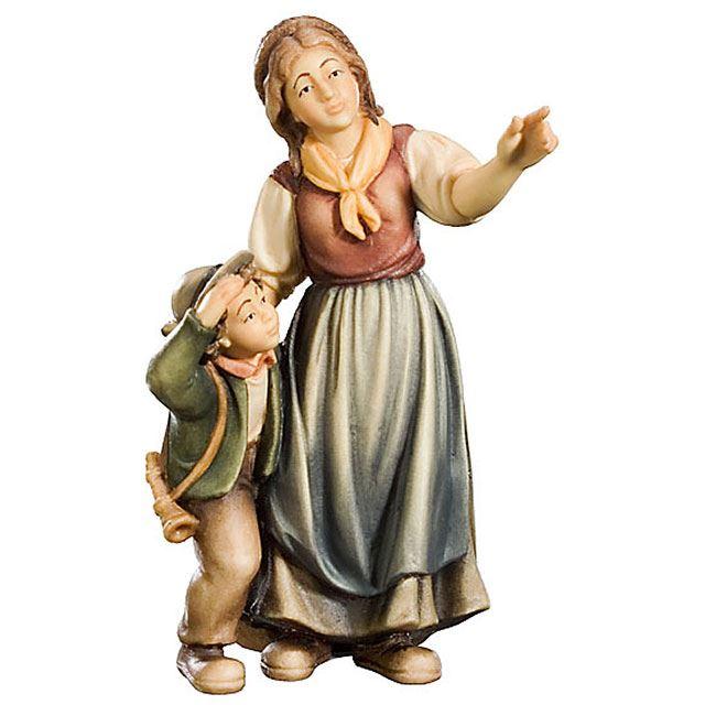 Frau mit Kind - Tiroler Bauernkrippe