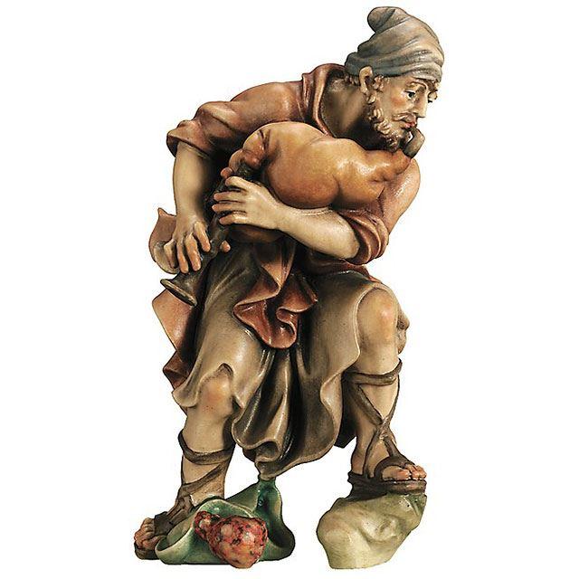 Hirt mit Dudelsack Königliche Krippe in Color- Bemalt