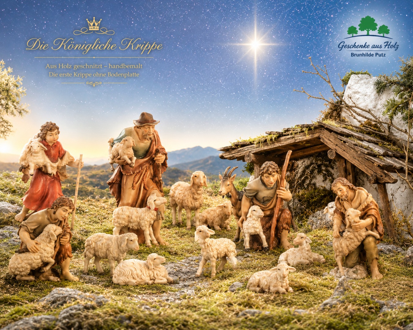 Original Königliche Krippenfiguren für eine traditionelle Weihnachtskrippe