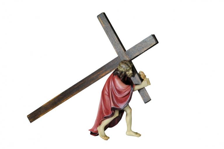 Jesus der das Kreuz trägt - Passionskrippe