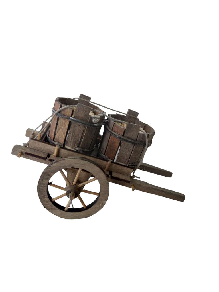 Leiterwagen mit Getreidefässer-1