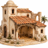 Verwittertes Terrakotta-Stall-Diorama