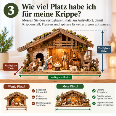 Wie viel Platz für meine Krippe- Ratgeber für Weihnachskrippen